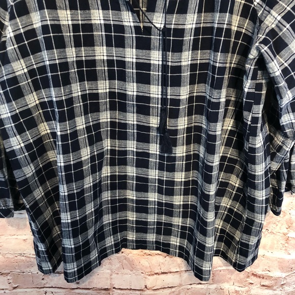 Madewell Tassel Peasant Blouse Top - Picture 4 of 7